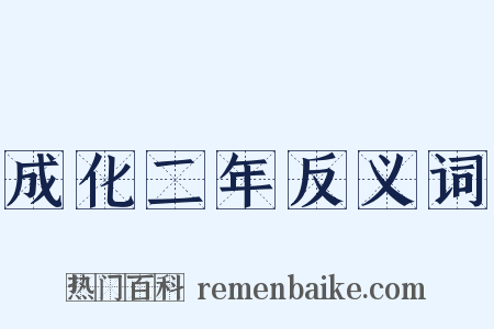 成化二年反义词是什么意思的图片